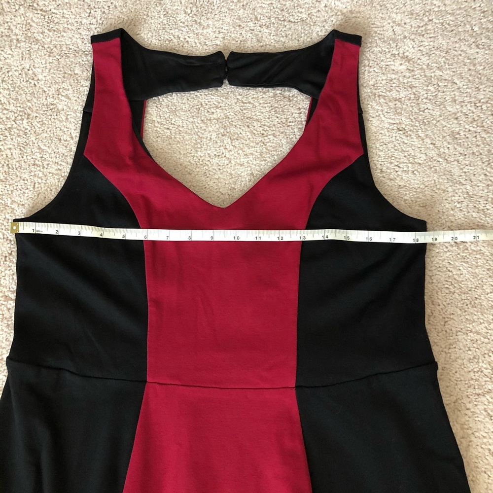 Torrid Sleeveless Red Black Skater Dress Sz 12 - Picture 3 of 7